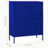 Lady Jillian -  Chest of Drawers Navy Blue 80x35x101,5 cm Steel